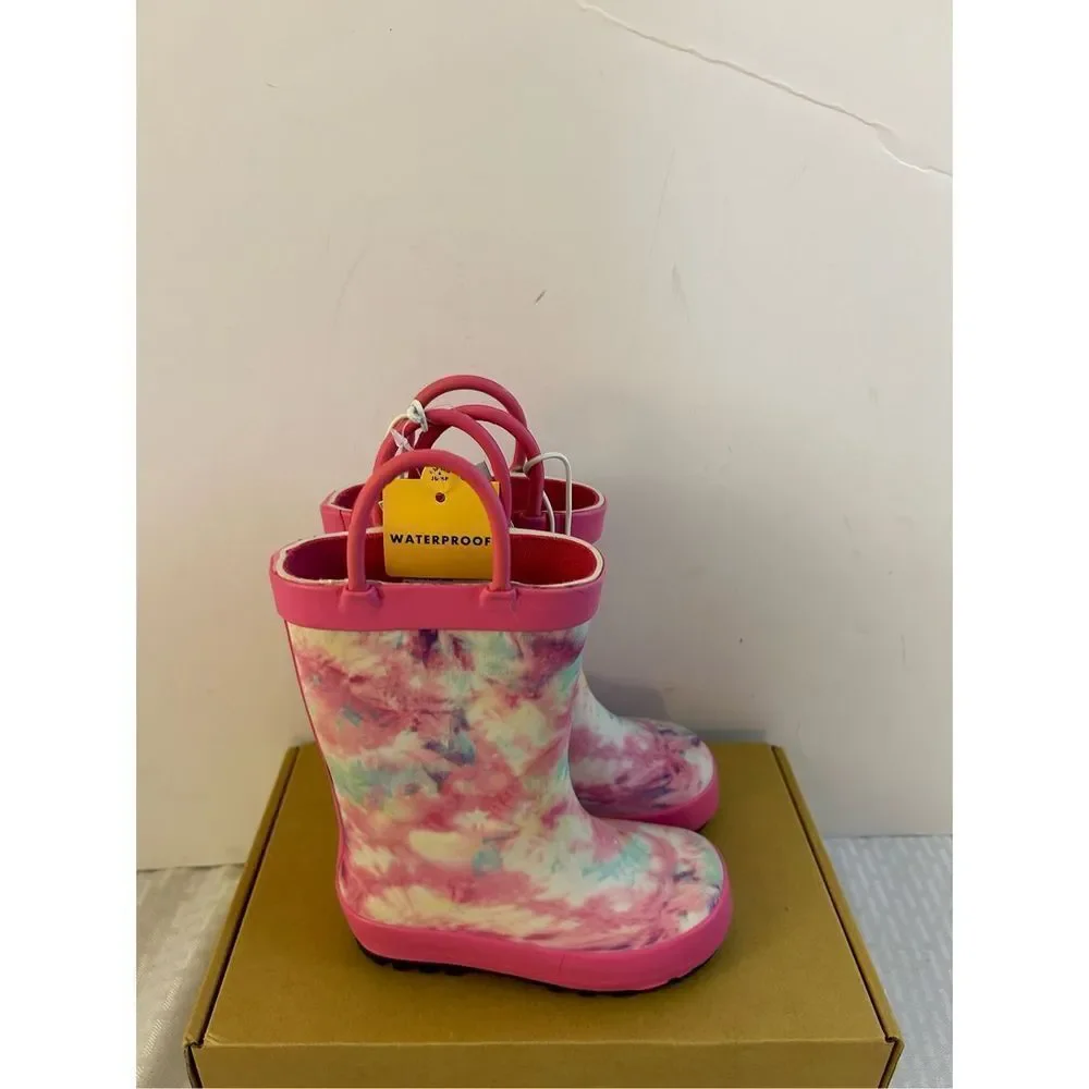 Cat & Jack Target little girls waterproof boots pink Odetta 7 NEW‎